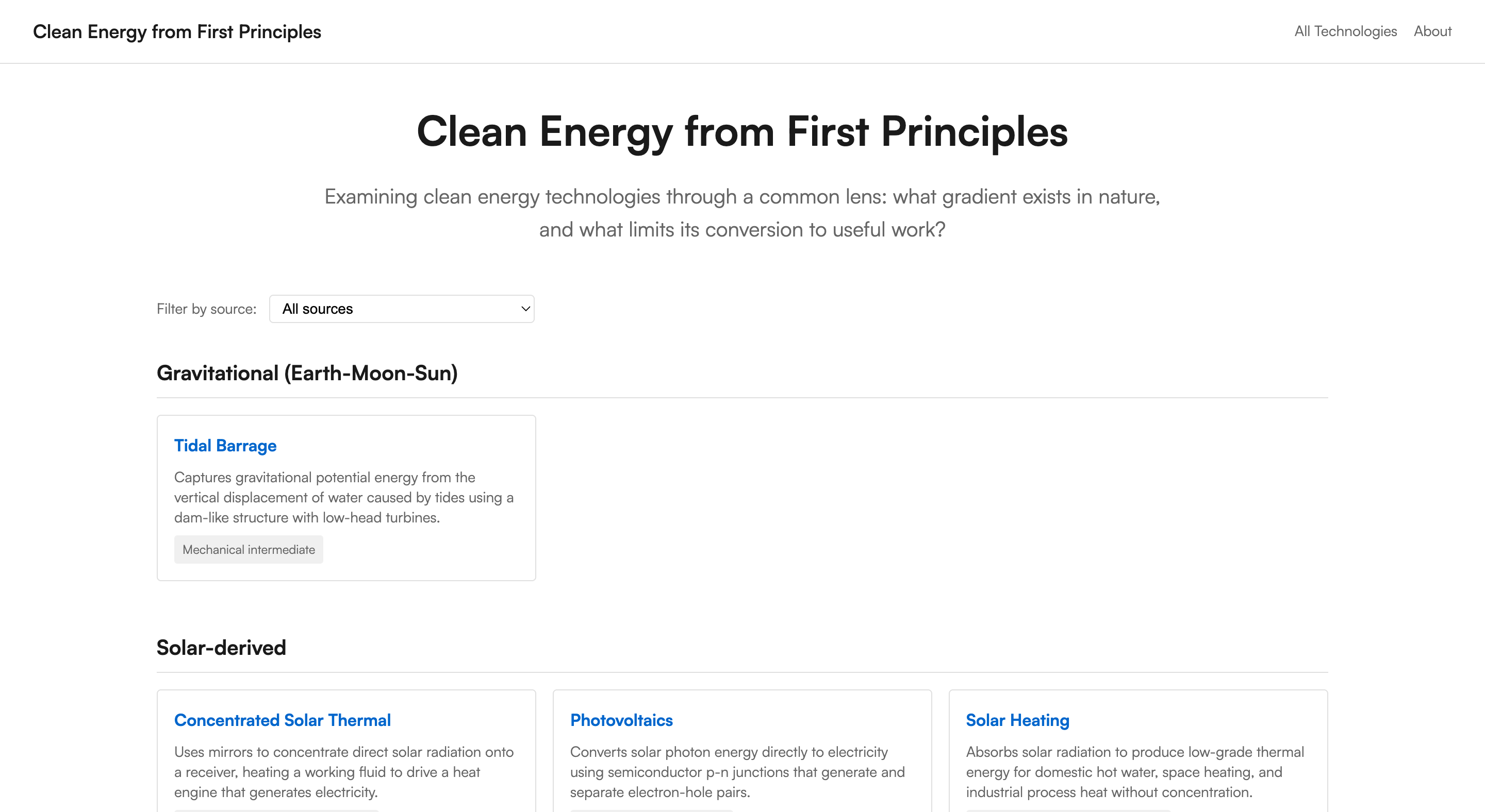 Clean Energy from First Principles Screenshot